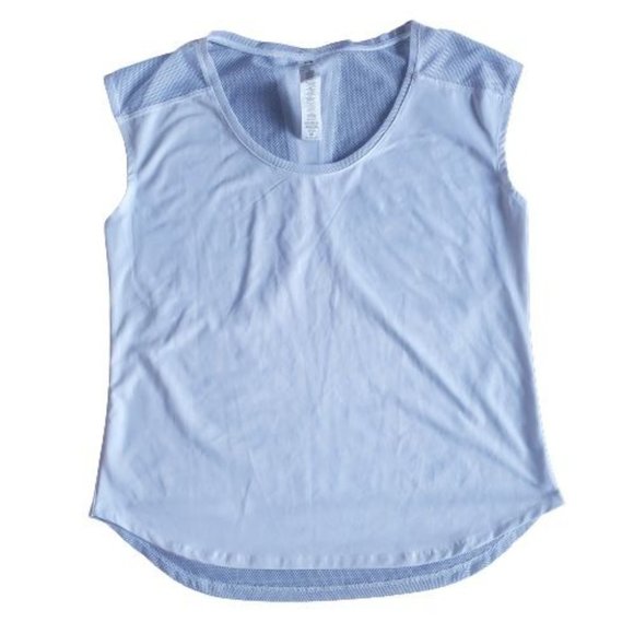 Fabletics Women's Activewear White Vanessa Mesh Back Athletic Top Size Medium - Picture 5 of 13